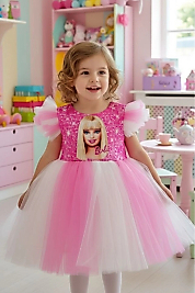 Doğum Günü Parti Elbiseleri Karakter Desenli