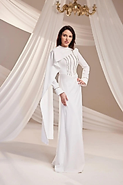 Burak Baran Elera Beyaz Abiye