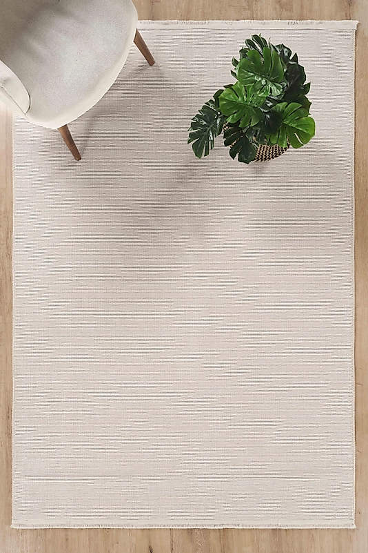 MODERN ŞÖNİL KİLİM  BEYAZ DÜZ