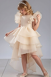 Kloş Kabarık Kuyruklu Ktkat Şifon Lüx Çocuk Abiye