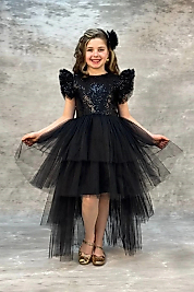 Pullu Katkat Kuyruklu Tarz Çocuk Abiye