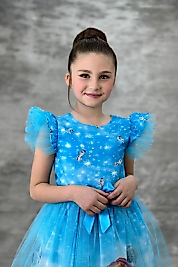 Mavi Elsa Elbise Doğumgünü Parti Elbisesi