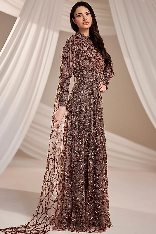 Burak Baran Azize Abiye Kahverengi