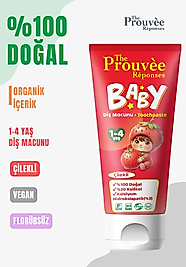 The Prouve Reponses %100 Doğal Organik Bebek ve Çocuk Çilekli Diş Macunu 50 ml (Florürsüz)