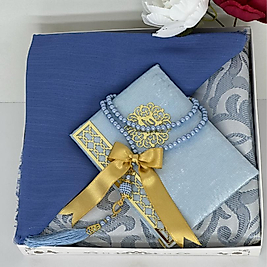 Çeyizlik Hediyelik Lüks Seccade Seti – Yasin, Tesbih, Başörtüsü