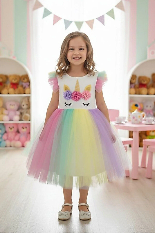 Doğum Günü Parti Elbiseleri Karakter Desenli Ekonomik ABY243