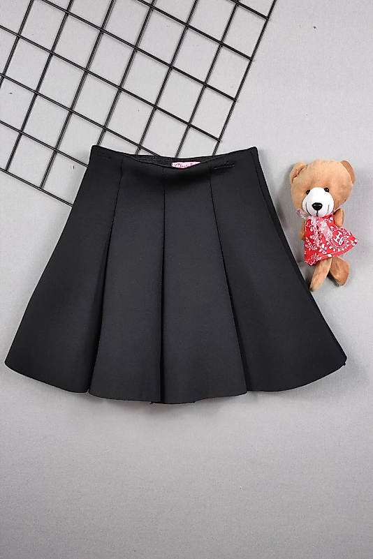 Kız çocuk Dalgıç Kumaş Siyah Etek 23 Nisan Gösteri Eteği