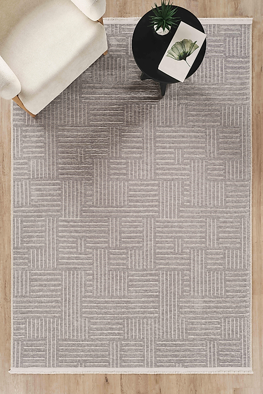 MODERN ŞÖNİL KİLİM  GRİ NEW DESEN