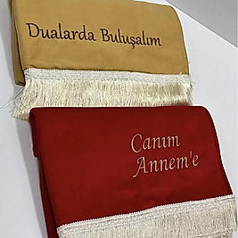 Düz astarlı kadife seccade isimli