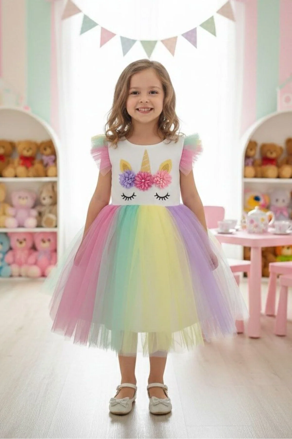 Doğum Günü Parti Elbiseleri Karakter Desenli Ekonomik ABY243