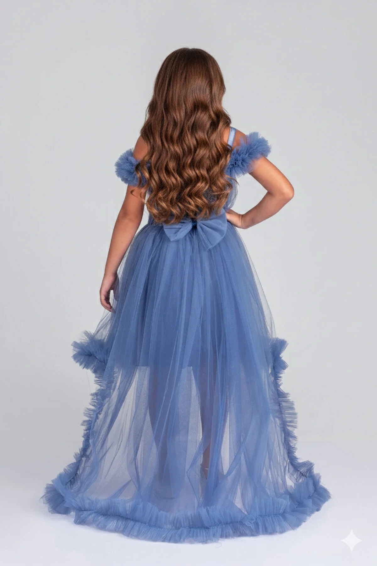 Kuyruklu Tüllü Tarz İndigo Çocuk Abiye GarsonBoy