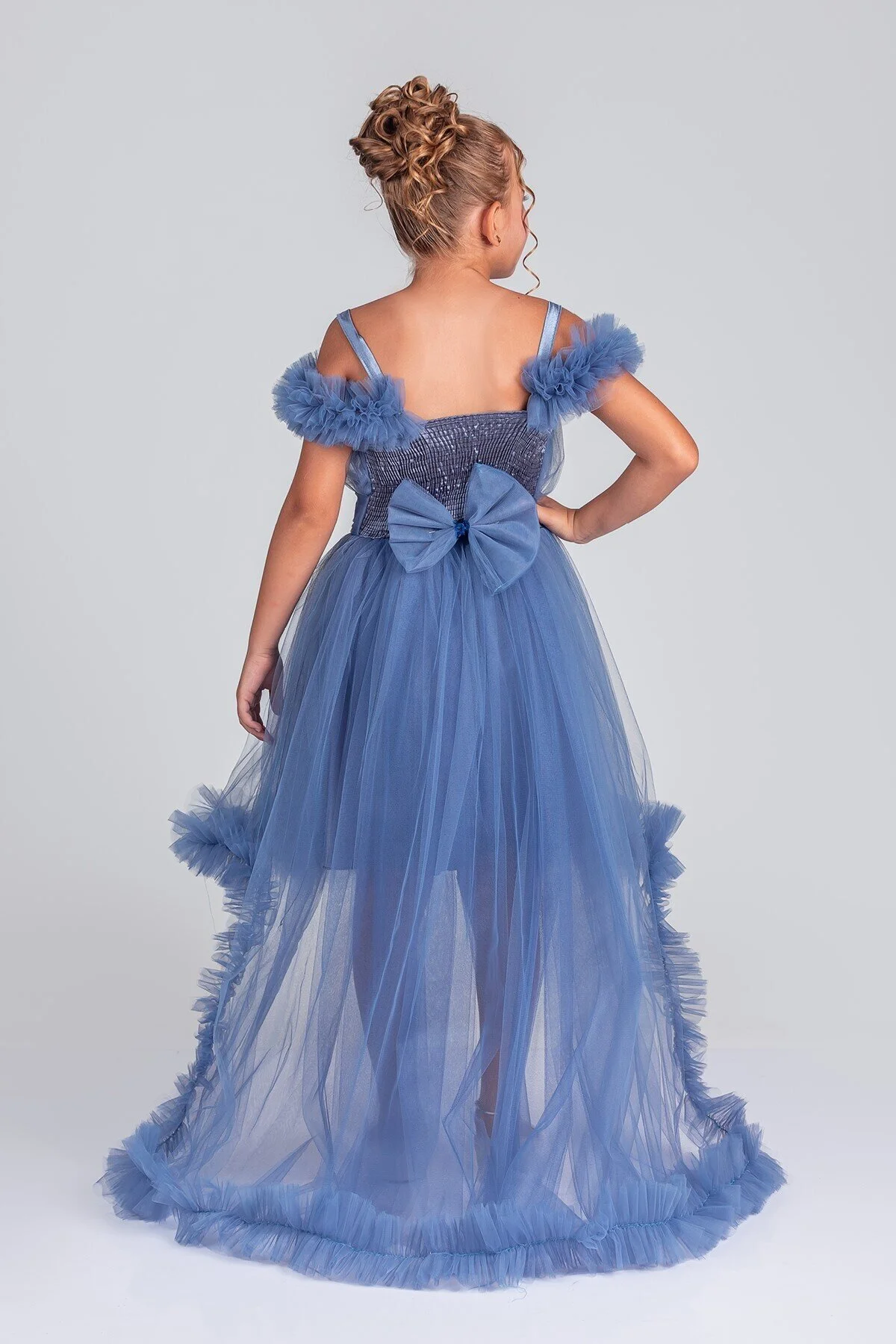 Kuyruklu Tüllü Tarz İndigo Çocuk Abiye GarsonBoy