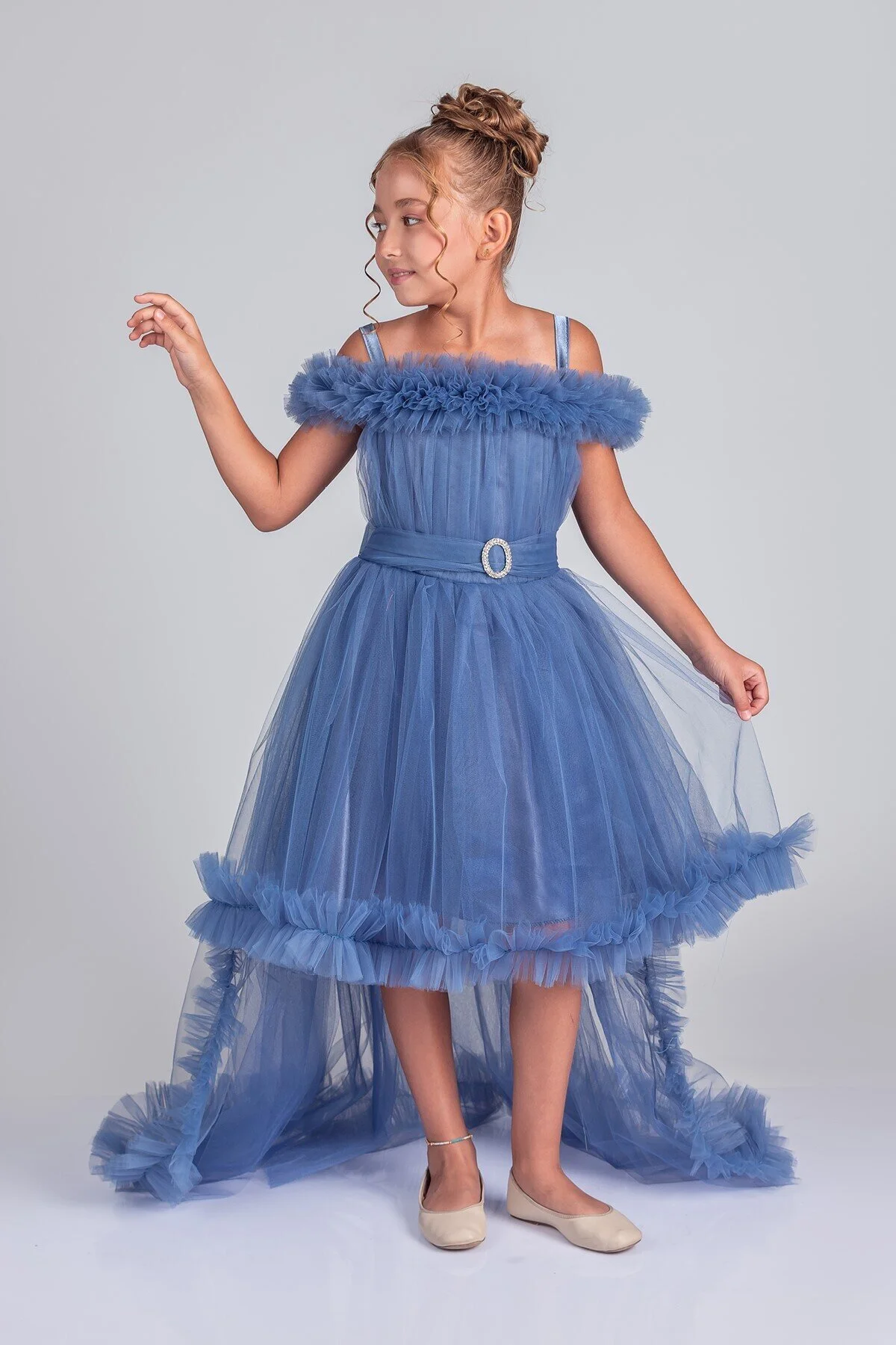 Kuyruklu Tüllü Tarz İndigo Çocuk Abiye GarsonBoy