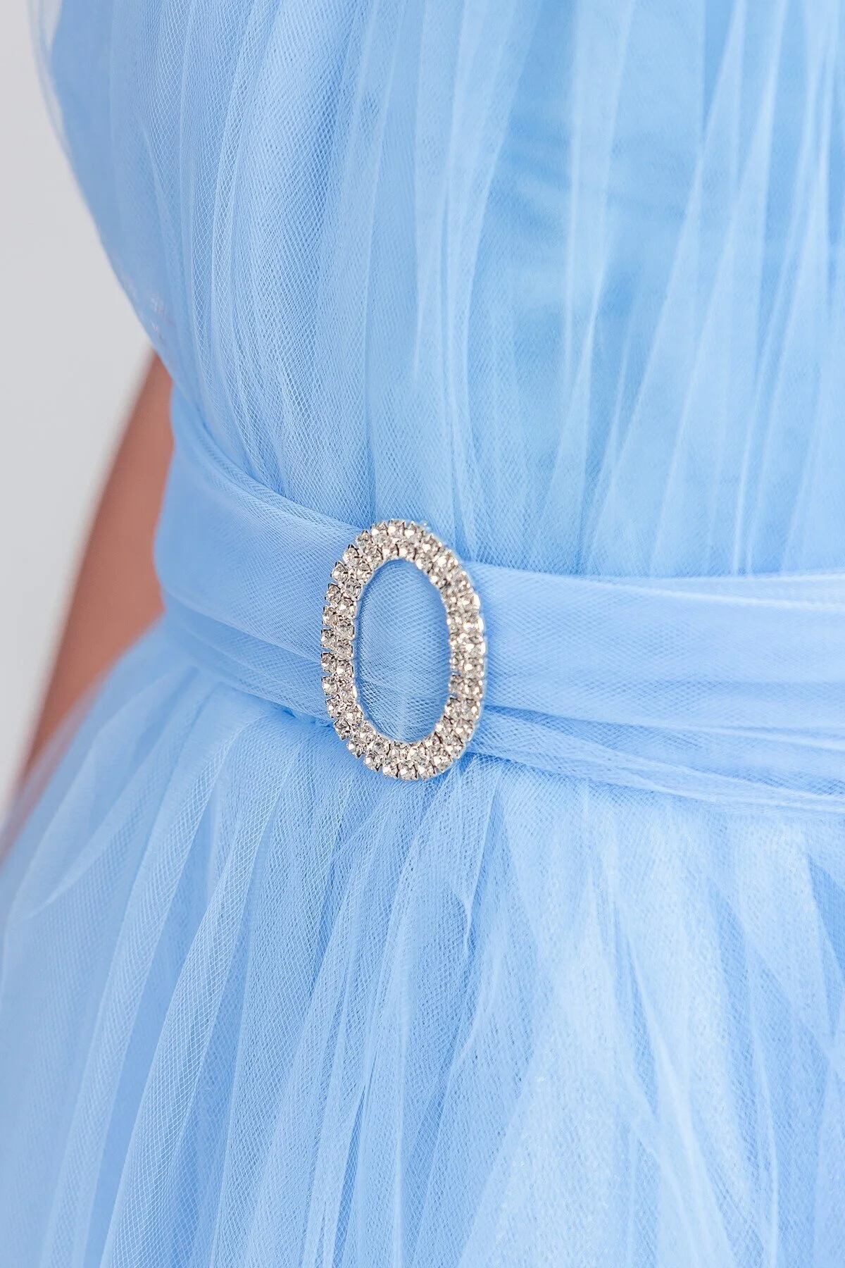 Kuyruklu Tüllü Tarz Mavi Çocuk Abiye GarsonBoy