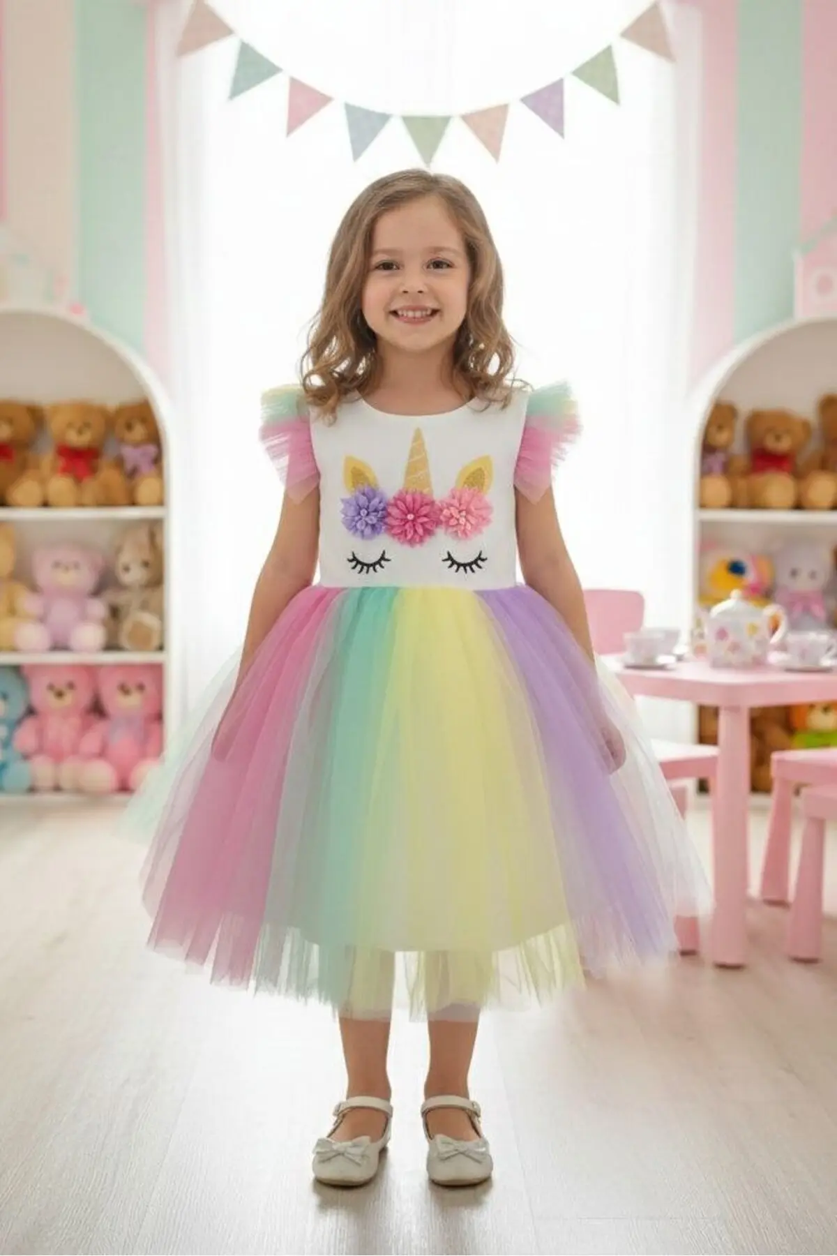 Doğum Günü Parti Elbiseleri Karakter Desenli Ekonomik