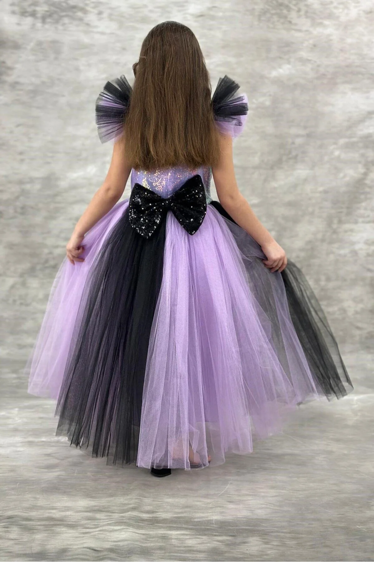 Kuromi Kostümü Kız Çocuk Abiye Elbisesi Kuromi Doğum Günü Parti Elbisesi