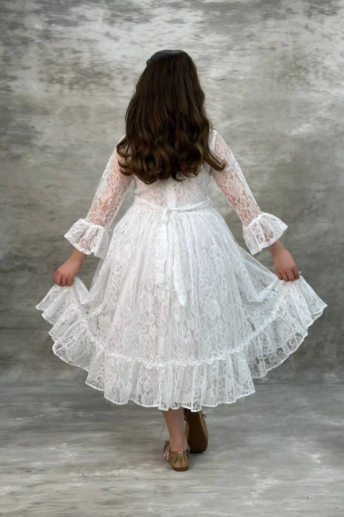 Beyaz Çocuk Abiye Elbise